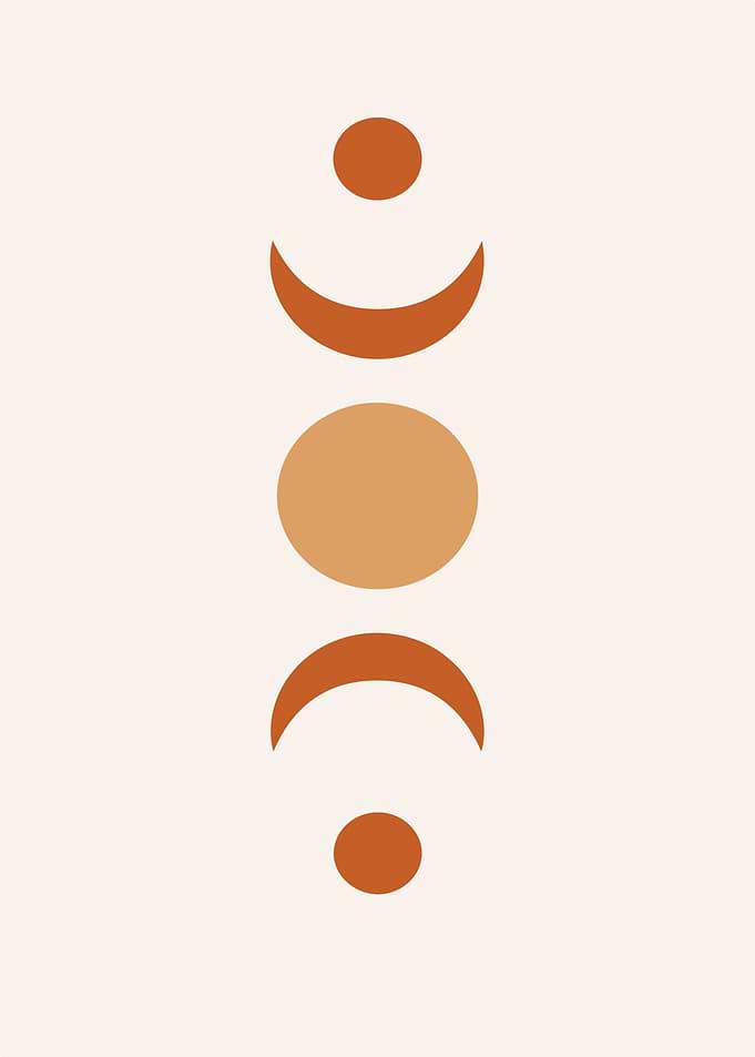 Minimalist Moon Phases