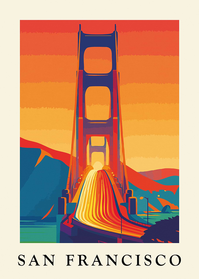 San Francisco Golden Gate Bridge Art