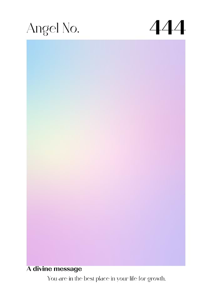 Angel Number 444 Gradient Poster