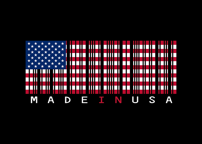 Made in USA Barcode Flag
