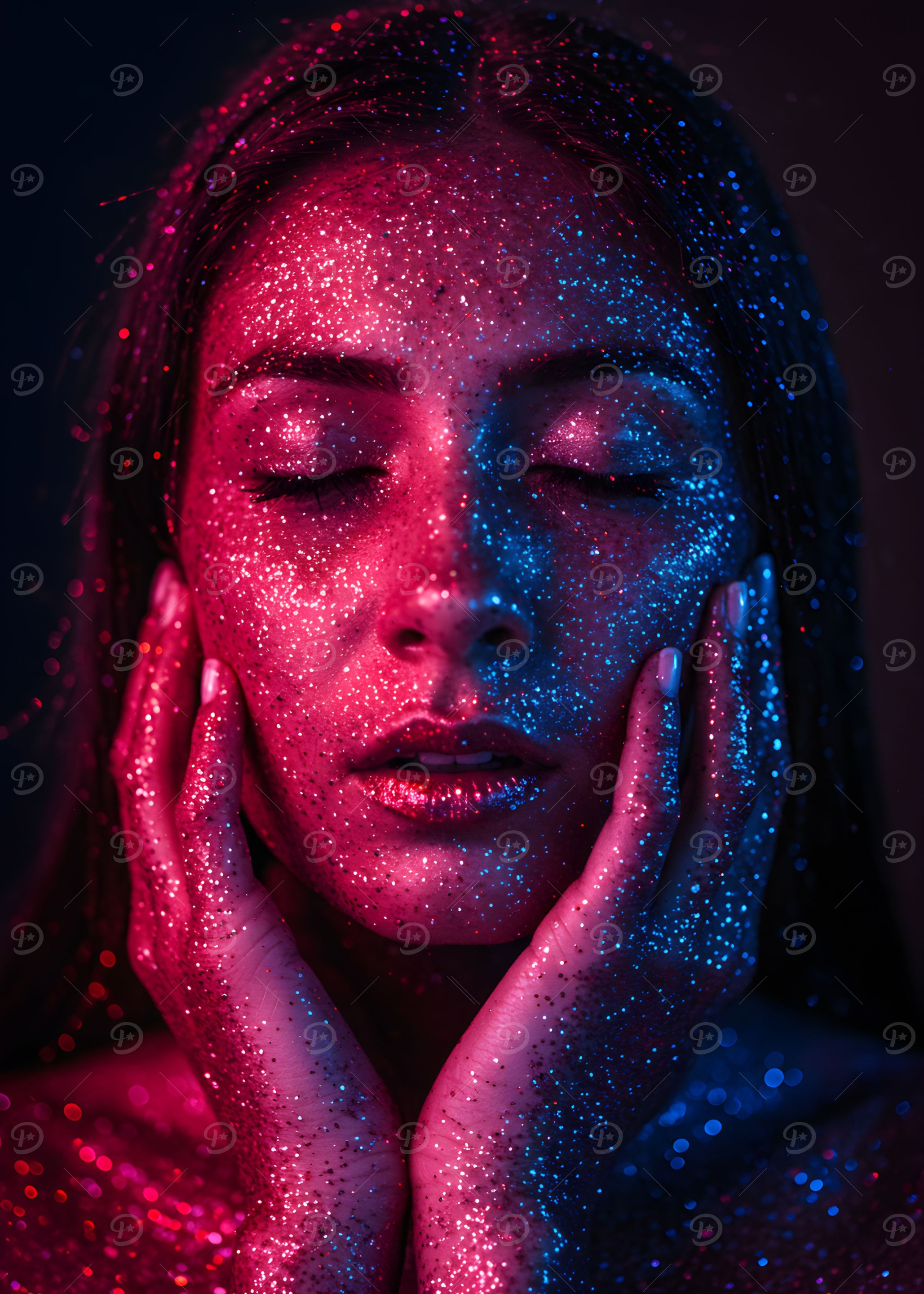 Glittering Woman Portrait