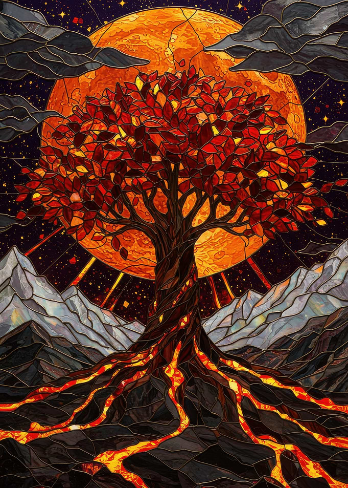 Tree Of Life Under a Full Moon