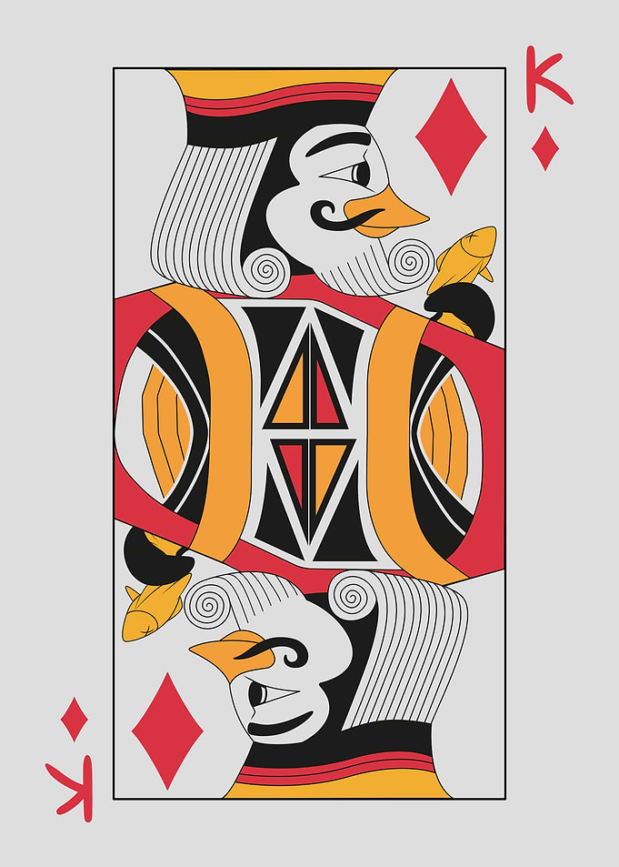 Penguin Playing Cards: King of Diamonds