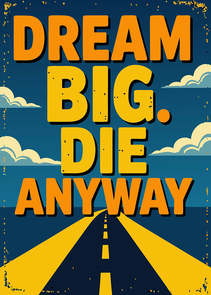 Dream Big Die Anyway Poster