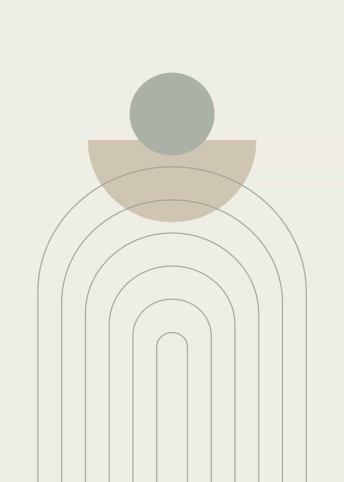 Minimalist Geometric Art with Arches