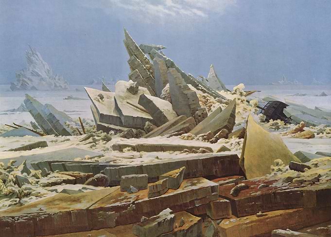 The Sea of Ice Painting, caspar david friedrich artwork