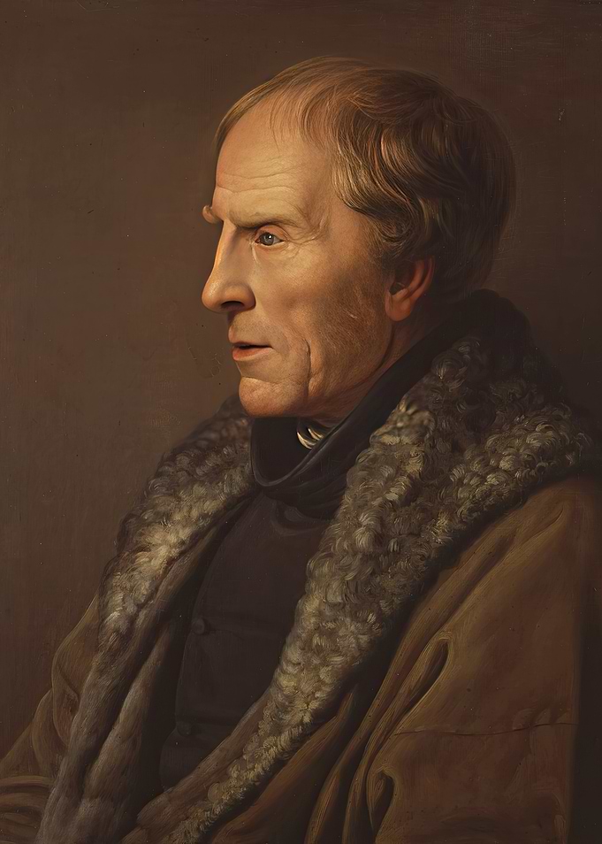 Portrait of an Elderly Man, david caspar friedrich painting