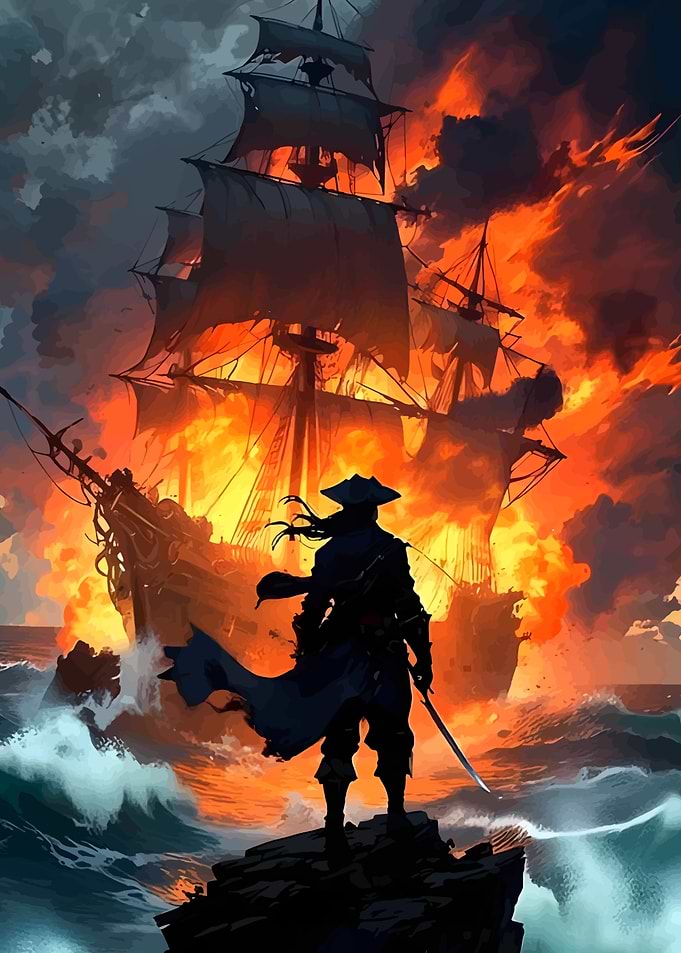 Burning Ship and Lone Warrior