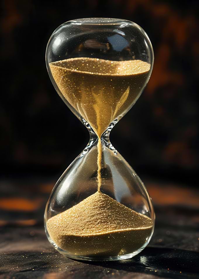 Hourglass with Golden Sand