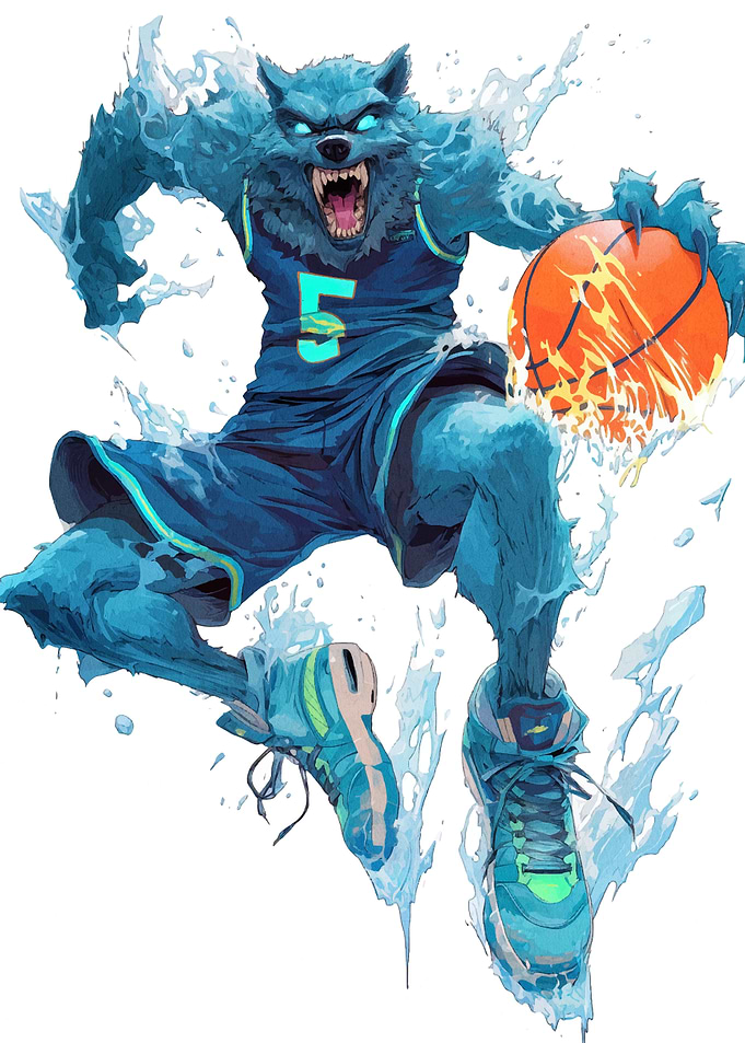 Water Wolf Basketball Player