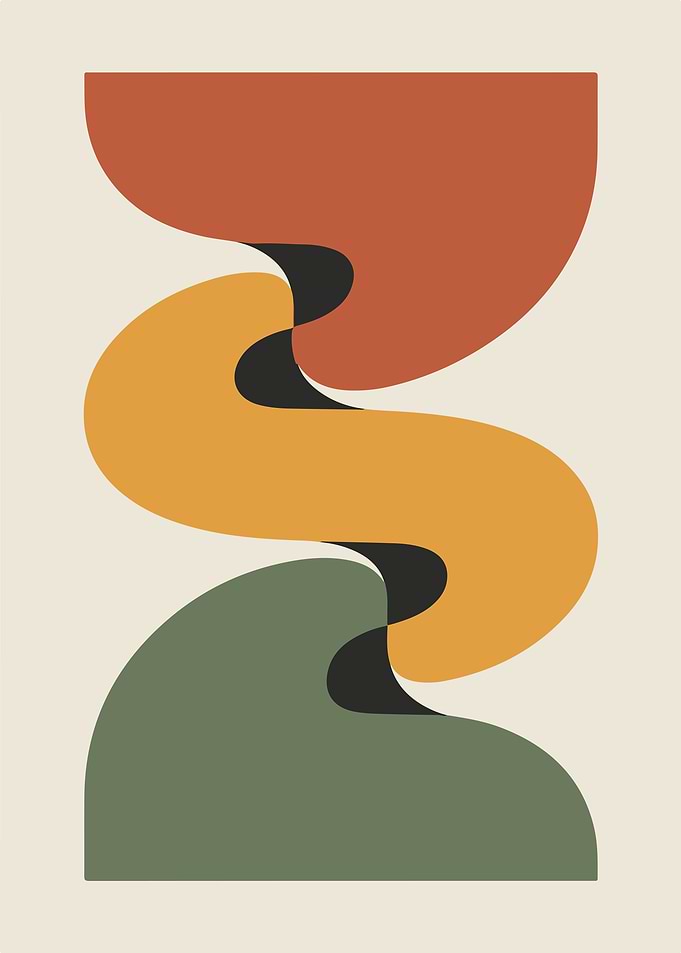 Abstract Geometric Shapes Art Print