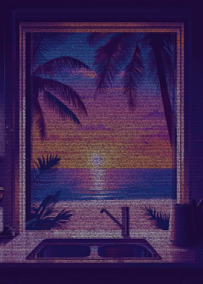 ASCII Vaporwave Sunset