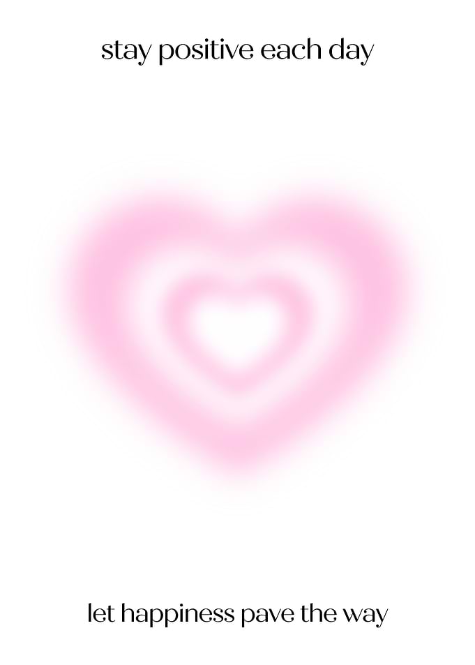 Pink Heart Aura Positive Message