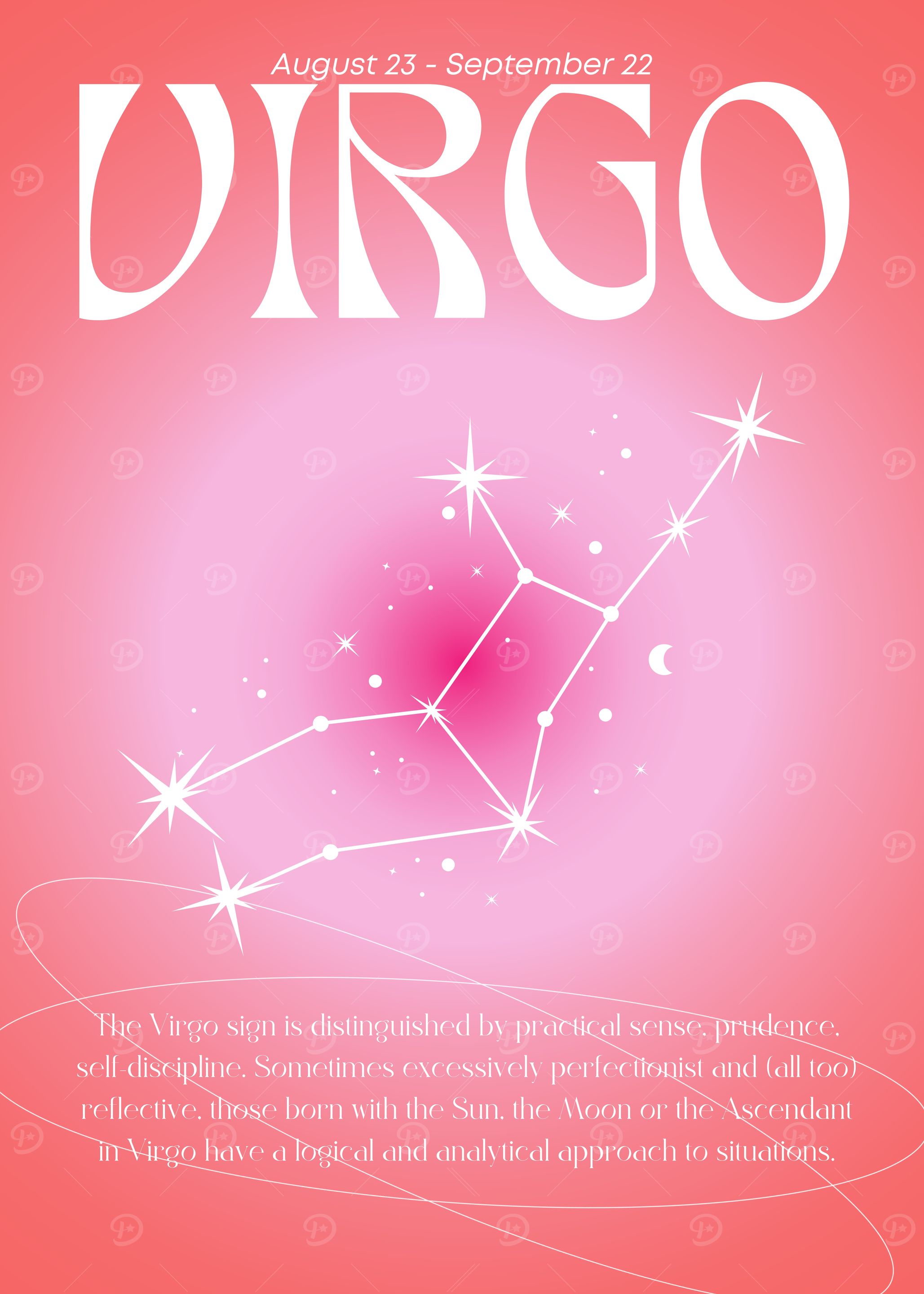Virgo Zodiac Sign Pink Aesthetic