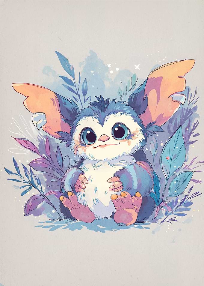 Winged Creature Floral Accents