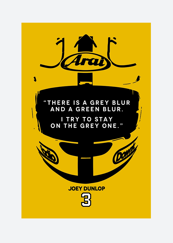 Joey Dunlop Helmet Minimalist Art