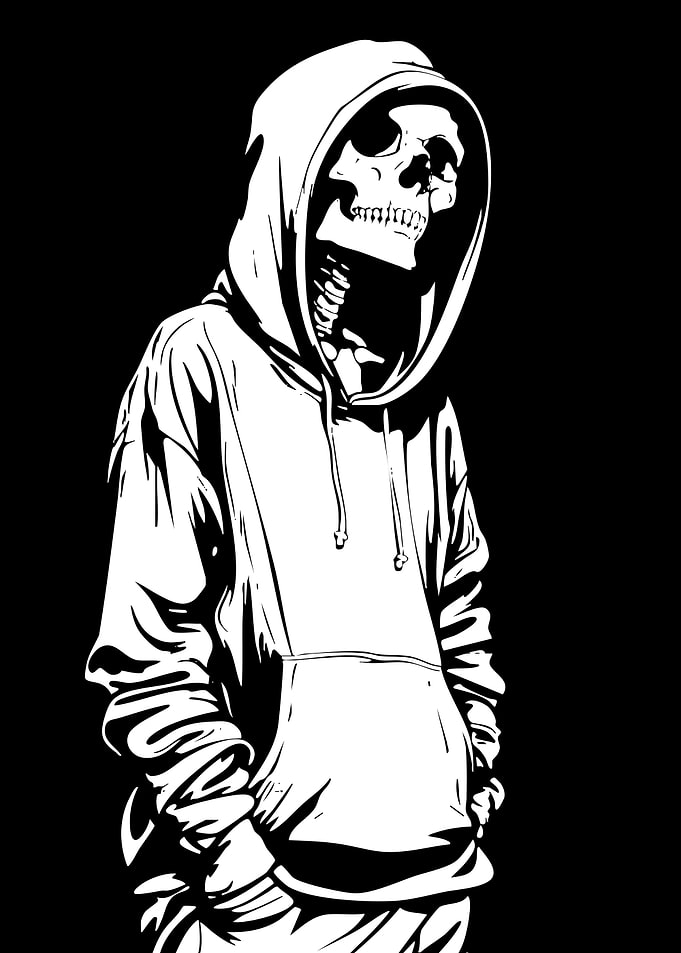 Skeleton in Hoodie