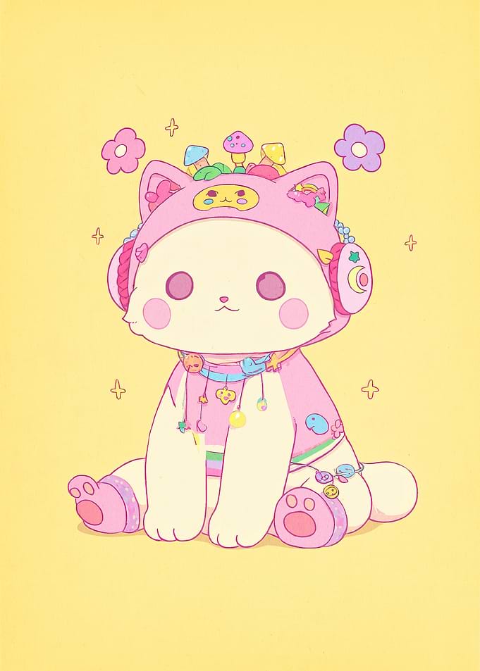 Kawaii Cat Hoodie