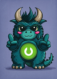 Cute Monster Cartoon Character Illustration