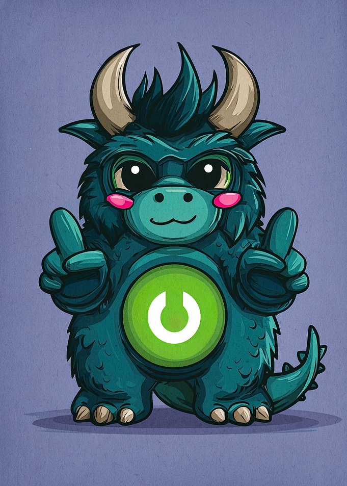 Cute Monster Cartoon Character Illustration
