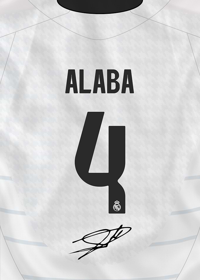 Alaba Madrid Jersey Number 4