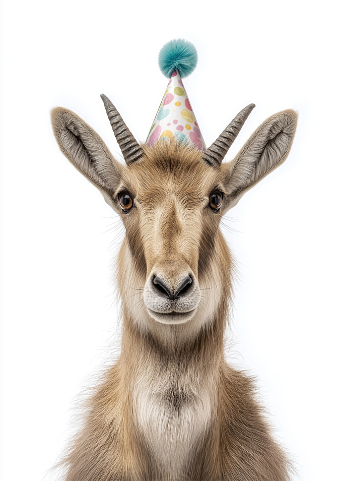 Party Saiga Antelope Portrait
