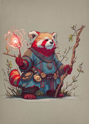 Red Panda Mage Staff