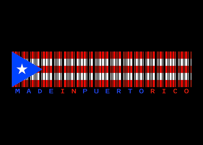 Made in Puerto Rico Barcode Flag