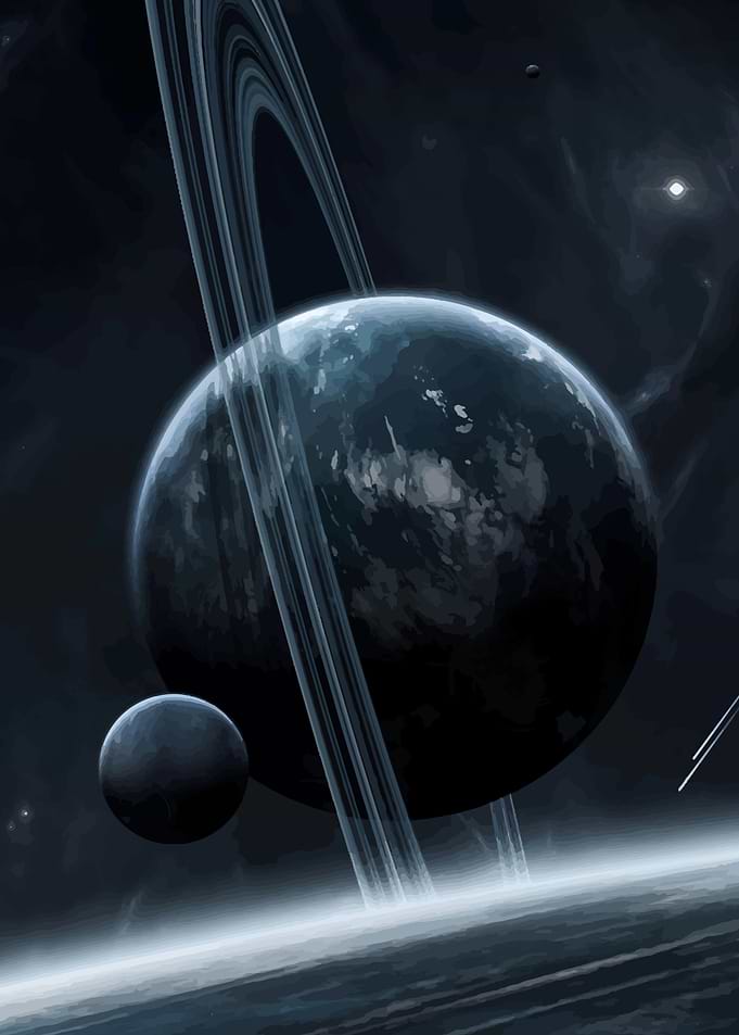 Ringed Planet in Deep Space