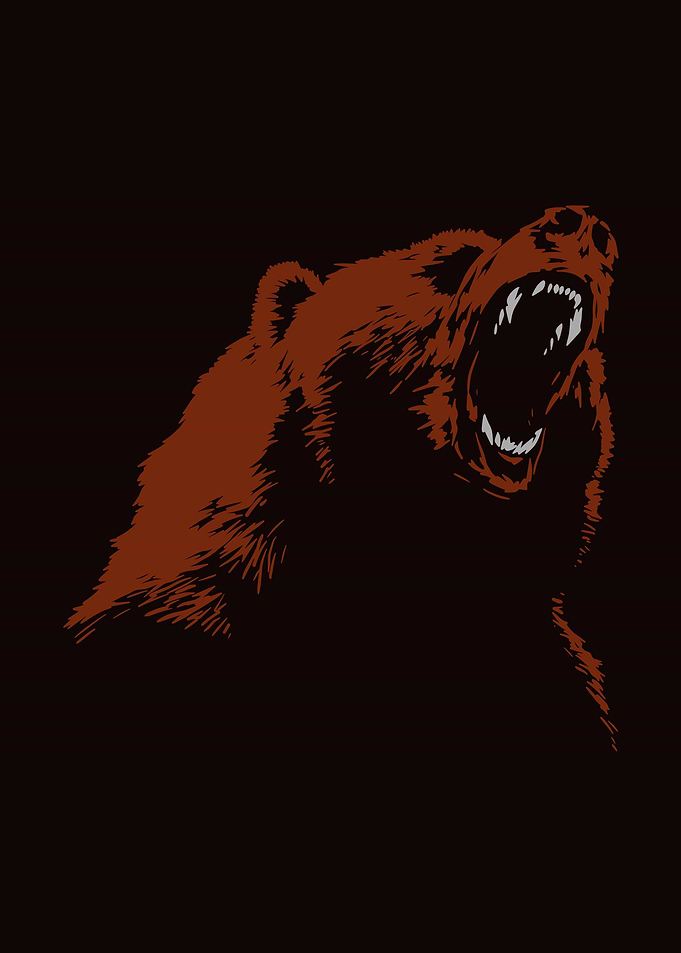 Roaring Brown Bear Illustration