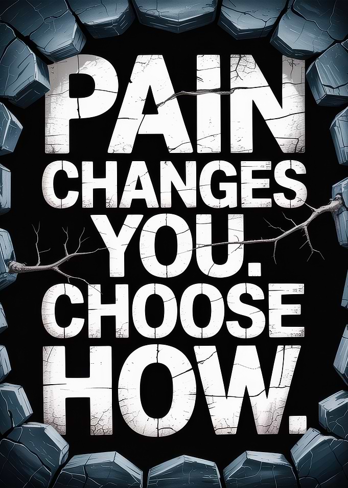 Pain Changes You Motivational Poster