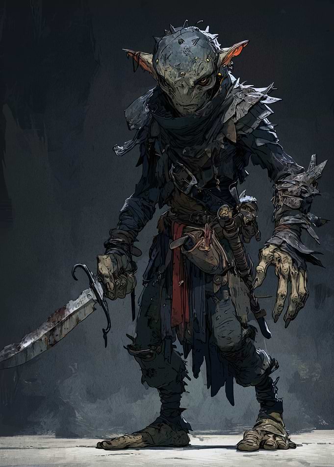 Goblin Warrior with Bloody Sword