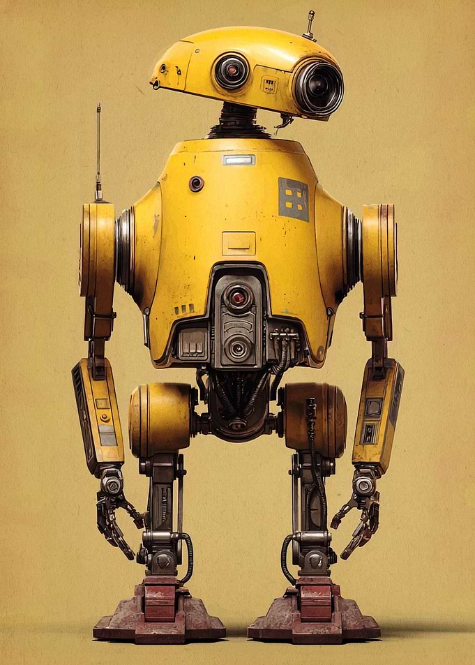Yellow Robot Character