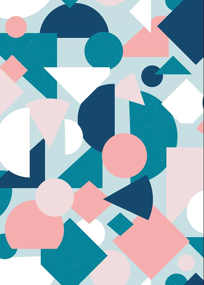 Abstract Geometric Pattern with Circles and Squares