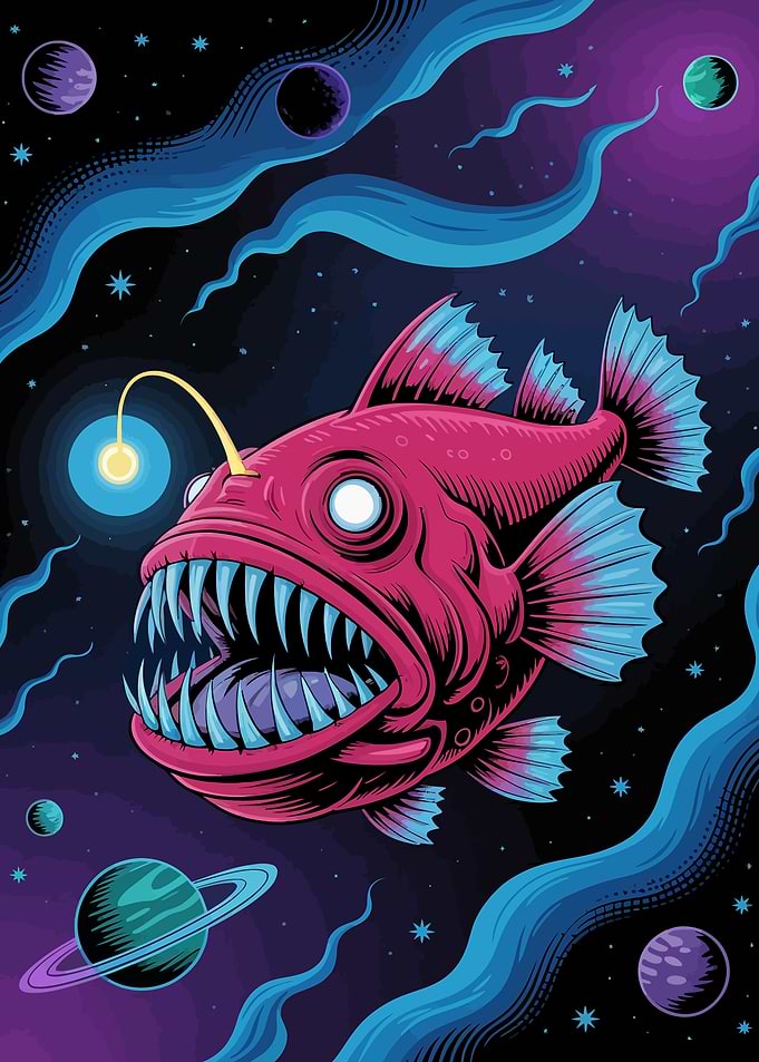 Cosmic Anglerfish Illustration