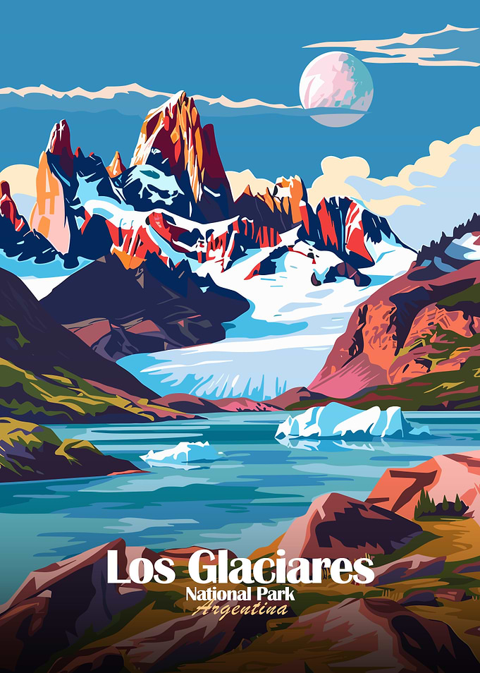 Los Glaciares National Park Argentina Poster