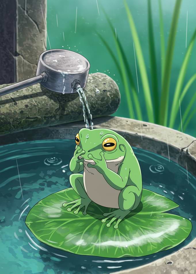 Frog in the Rain