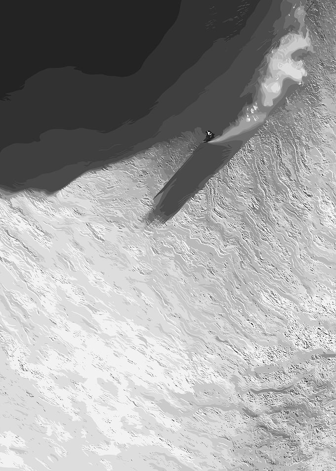 Monochrome Desert Vehicle with Smoke