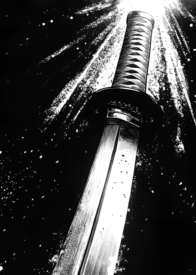 Monochrome Katana Sword