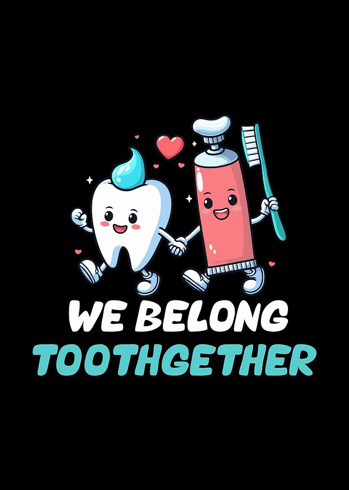 Toothpaste and Tooth Cartoon Love