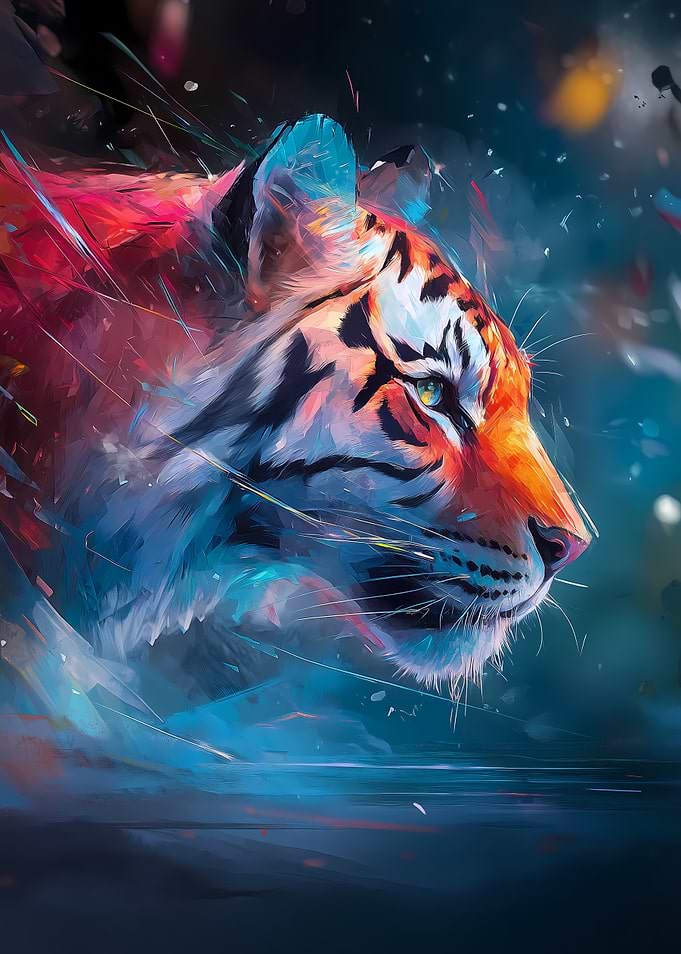 Prism Roar – Tiger in Crystal Light