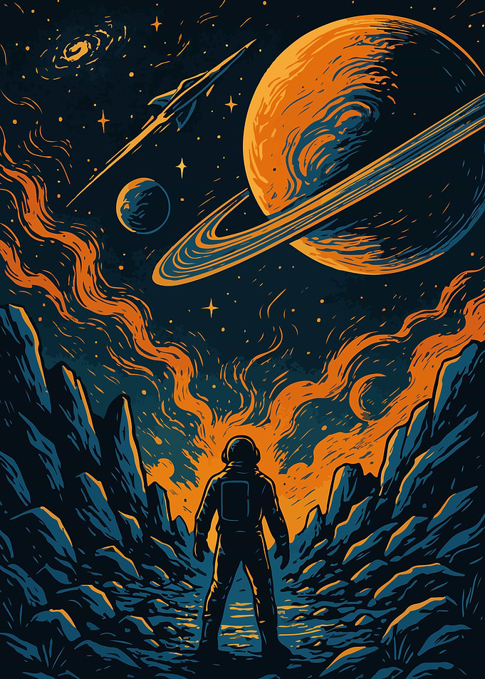 Astronaut on Alien Planet