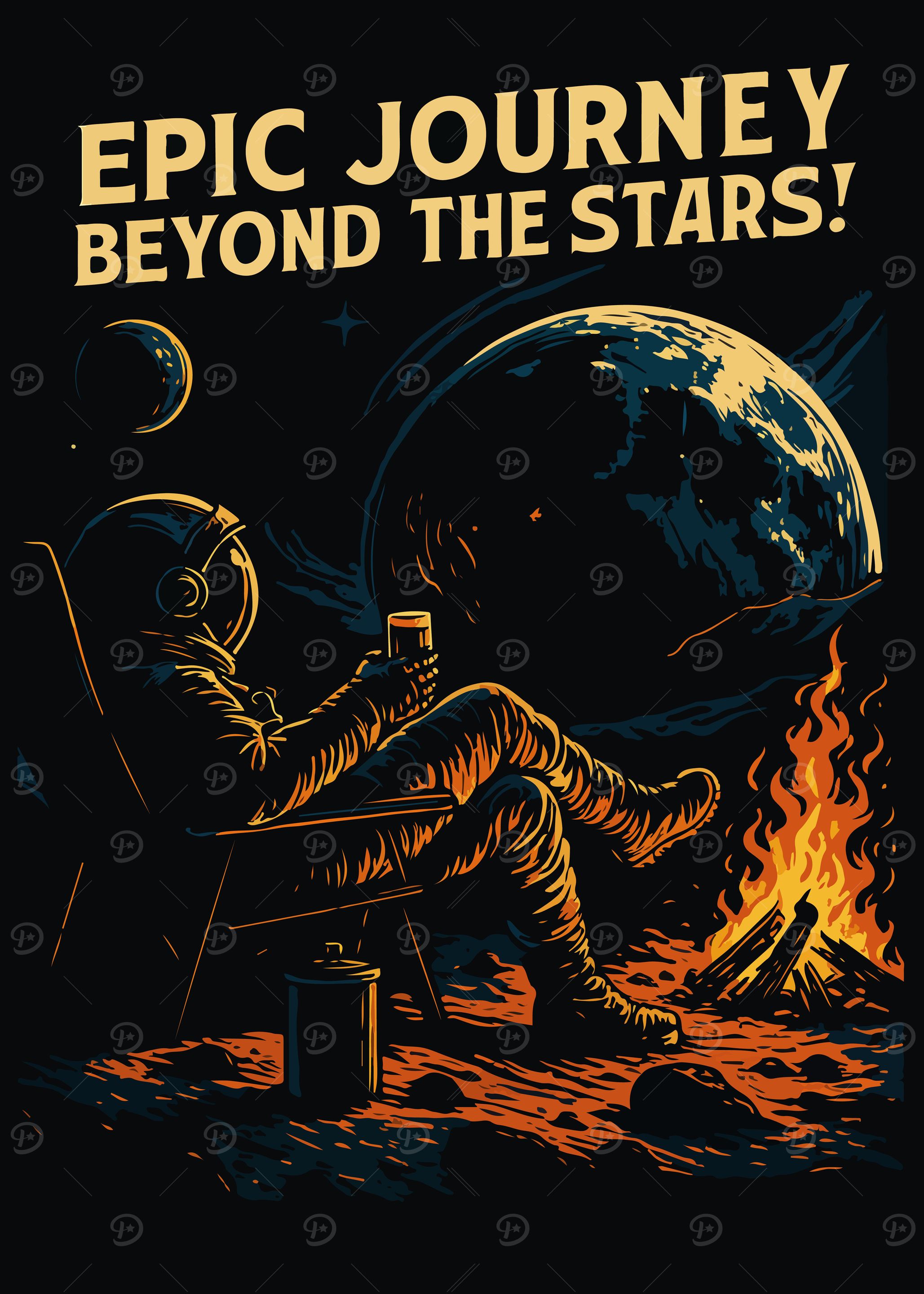 Astronaut Relaxing Beyond the Stars