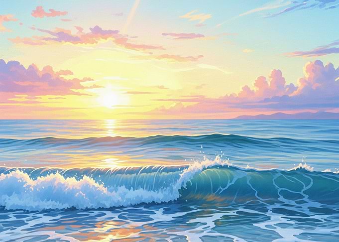 Pastel Ocean Sunset