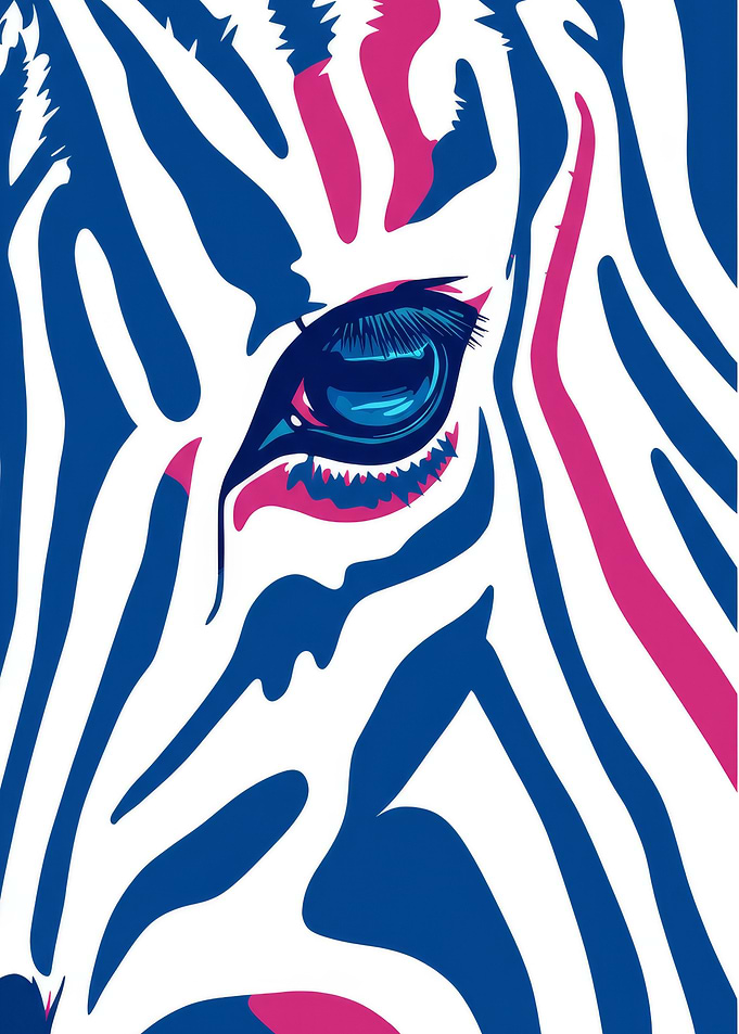Abstract Zebra Portrait