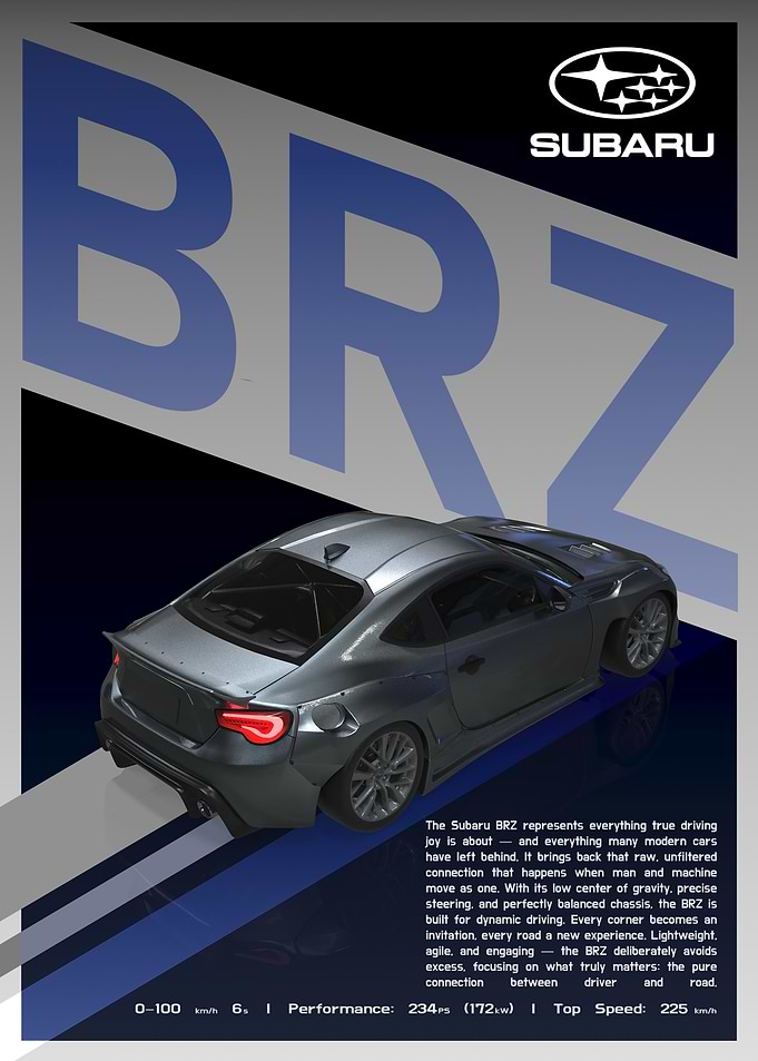 Subaru BRZ Car Advertisement