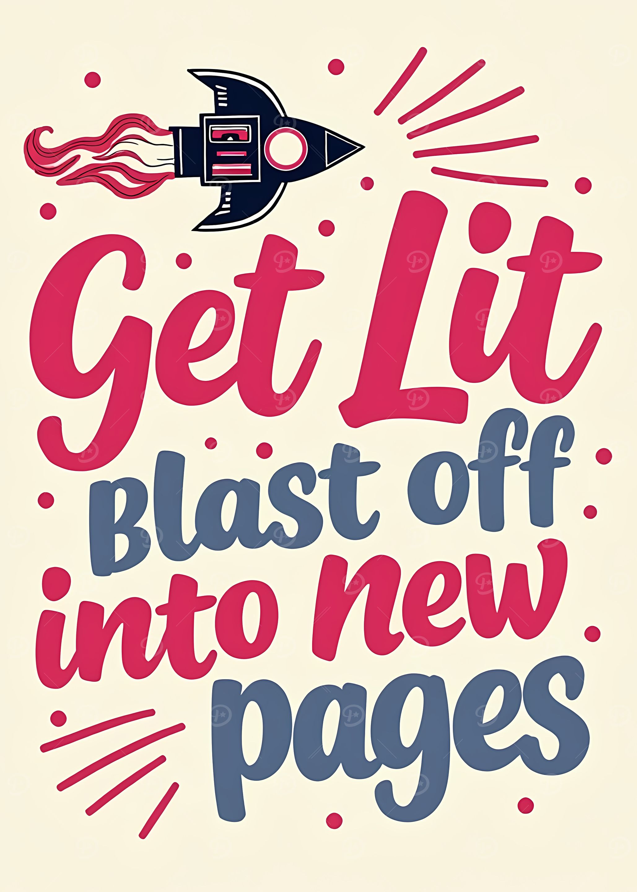Get Lit Blast Off Typography