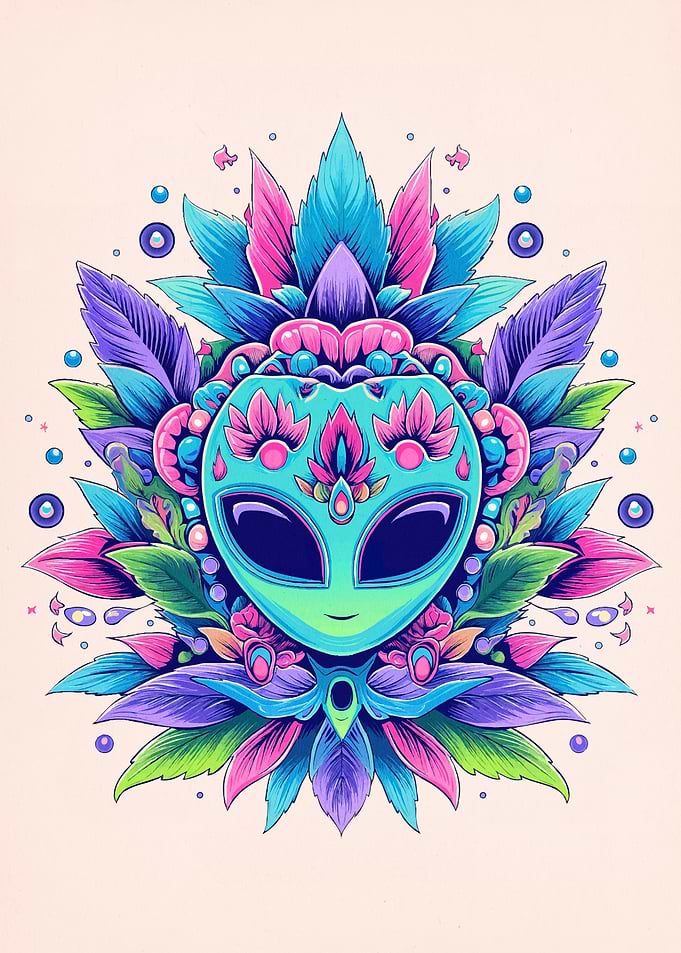 Psychedelic Alien Floral Ornamentation