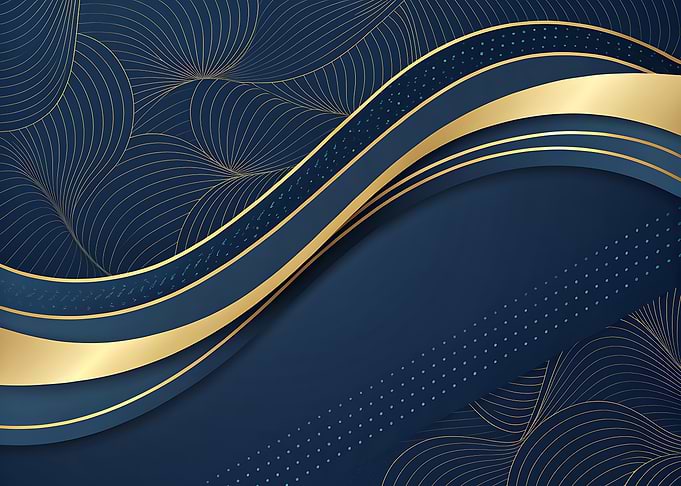 Elegant Blue and Gold Abstract Design