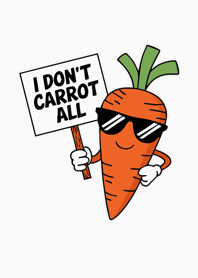 I Don't Carrot All Pun Vegetable